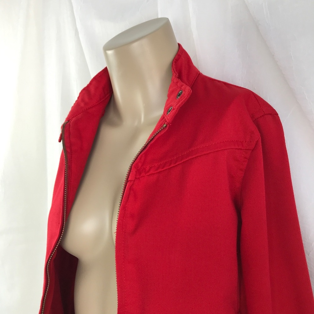 🚫SOLD🚫 Red Racer Style Sleek Zip-Up Jacket w/ - Picture 9 of 16